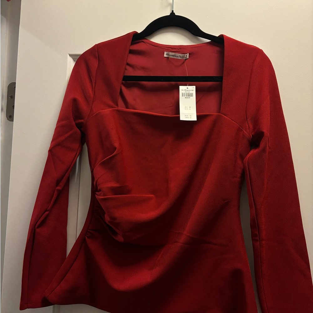 Abercrombie & Fitch Scarlet Long Sleeve Blouse